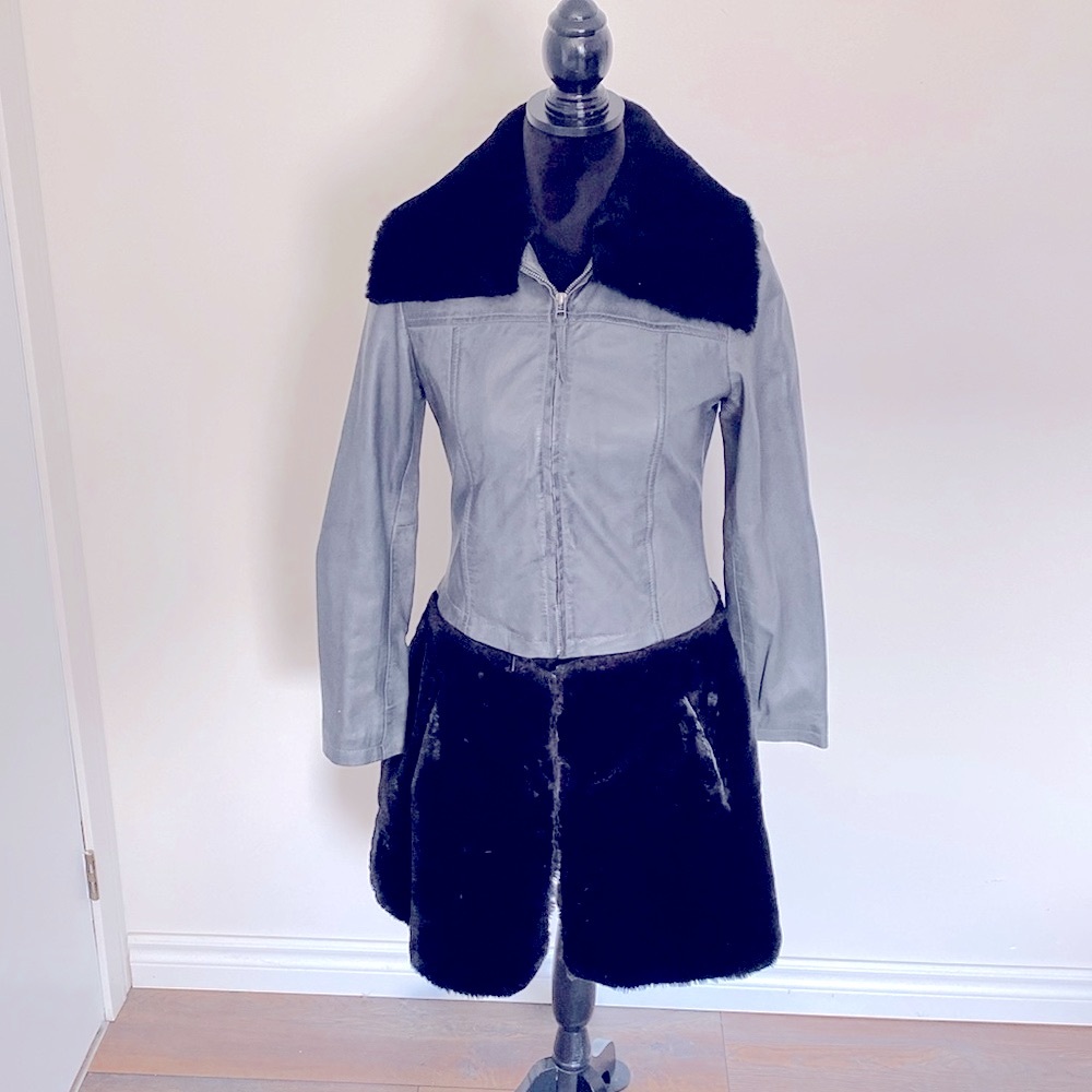 Bano eeMee Leather and faux Fur Jacket